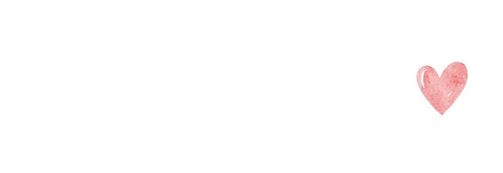 Adresetiket met roze hartje