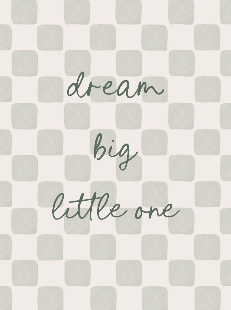 Poster jongen dream big little one