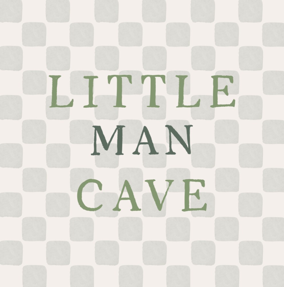 Poster jongen little man cave