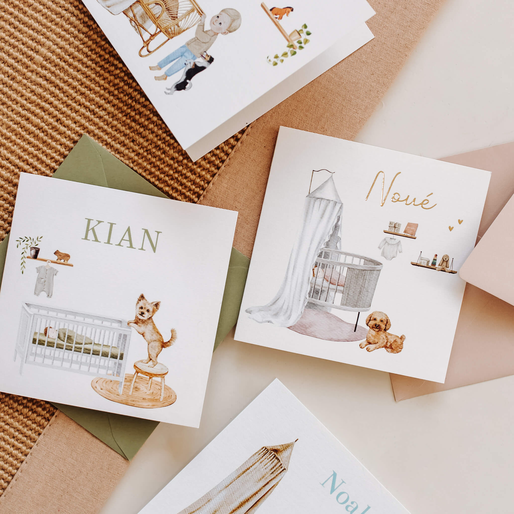 Geboortekaartje met huisdier